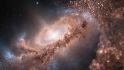 Cosmic Dust and Gas - A Spectacular Galaxy Formation.