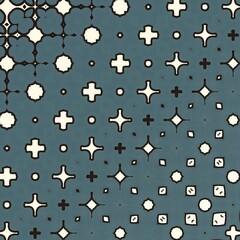 A blue and white pattern of stars. The stars are in different sizes and are scattered throughout the image