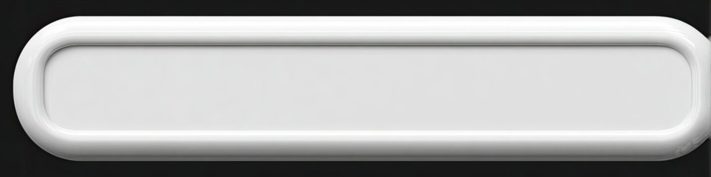 A long, rectangular, white, raised shape with rounded ends, on a dark background