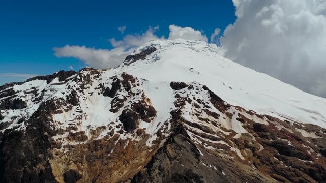 Cayambe, Ecuador: A majestic snow-capped peak of the Andes mountain ra