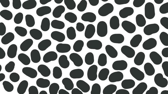 Small spots that look like cartoon germs flicker across the screen. Simulates a dense bacterial mass or plankton flow underwater.