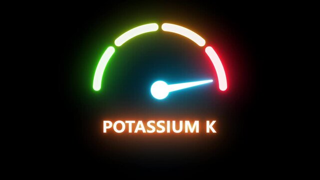 Potassium high, text level concept.Suitable for elevated levels, strong potassium, and high nutrient visuals