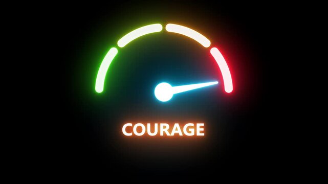 Courage medium level concept.Ideal for motivation, psychology, personal growth, and self-development visuals