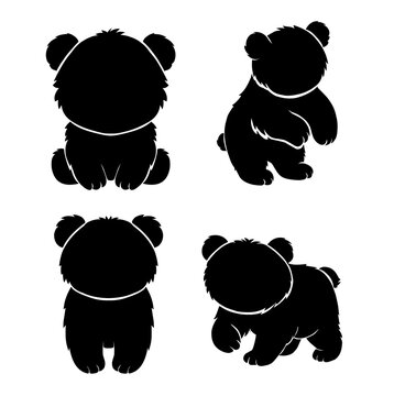 Bear silhouettes vector