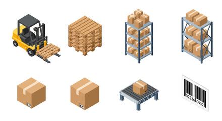 Warehouse Packaging and Shipping Elements.