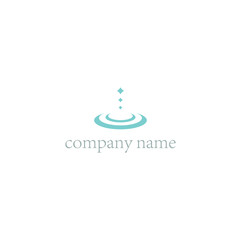 Fototapeta premium Serene Water Drop and Ripple Logo for Mindfulness and Pure Branding 