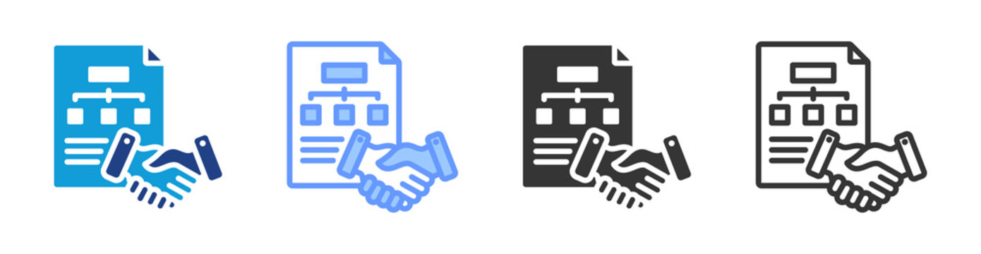 Deal Structure icon set multiple style collection
