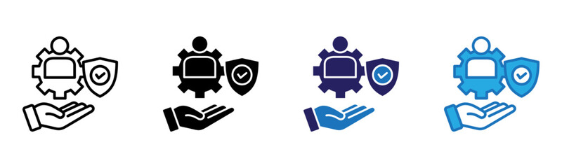 Ensure Icon Multi Style Vector Illustration