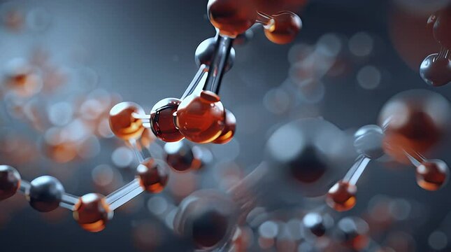 Molecular structure of particles in motion viewed closely in a dark environment with kklkl reference