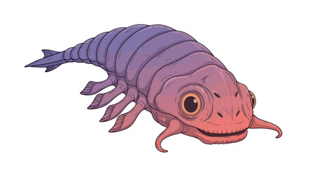 Anomalocaris Ancient Sea Creature Illustration. © Naswi