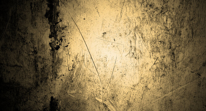 Dark yellow concrete scary for background. Yellow wall halloween background concept. Horror cement texture