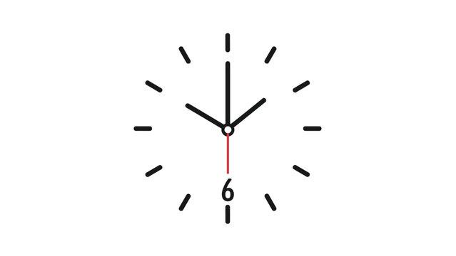 Minimalist wall clock face illustration with black hands pointing to ten past ten on a white background for time management concepts.