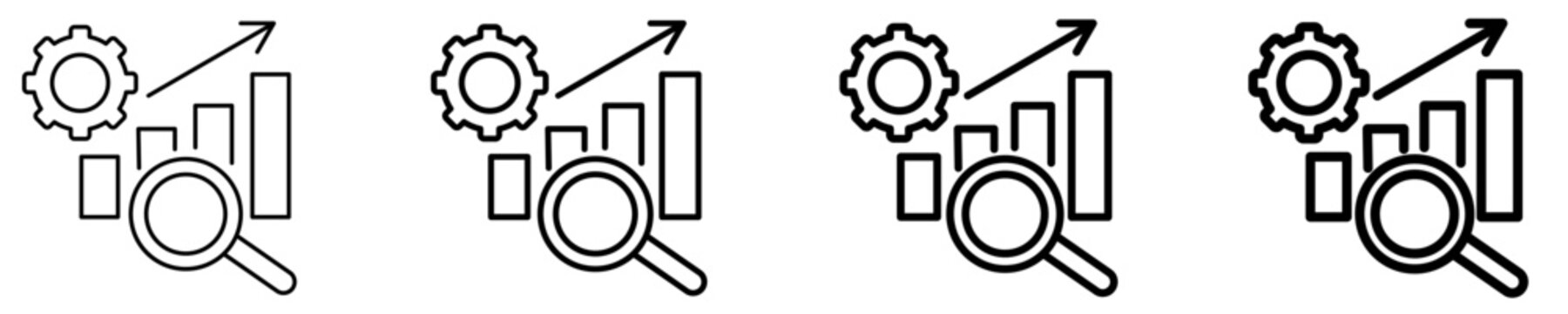 Productivity Gaps  Icon Set Different Style Collection