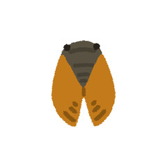 セミ イラスト 夏 昆虫 日本の夏 手描き シンプル