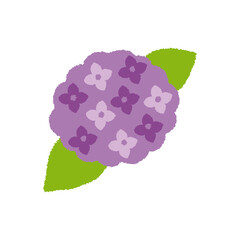 紫陽花 イラスト 初夏 花 手描き シンプル