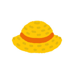 麦わら帽子 イラスト 夏 手描き シンプル