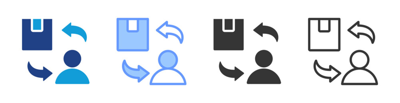 Direct to Consumer icon set multiple style collection