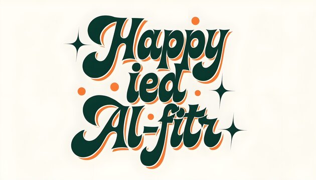 Happy Ied Al-Fitr Greeting Banner with Festive Design