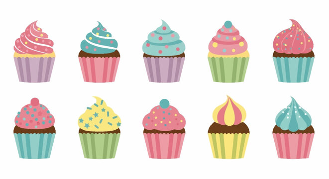 Colorful Cupcakes A Delightful Variety for Celebrations
