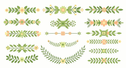 Obraz premium Elegant Floral Borders and Decorative Elements for Any Design