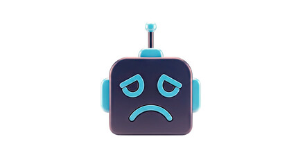 Obraz premium Sad Robot Icon