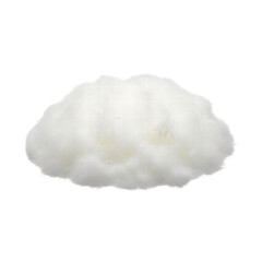 Fototapeta premium Fluffy White Cloud Isolated Object on Black Background