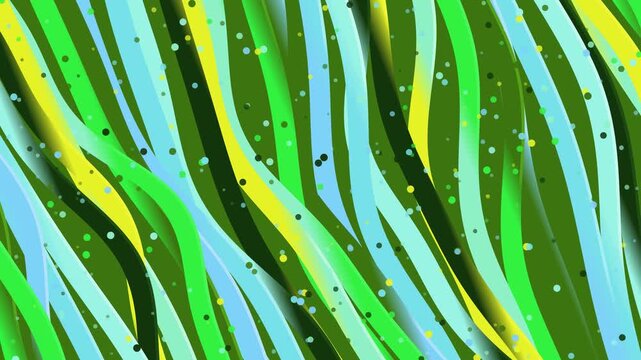 Abstract Organic Background Flowing Wavy Lines Vibrant Shades of Green and Blue Natural Seamless Pattern Backdrop