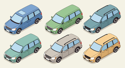 Collection of Various Colored Toy Cars.