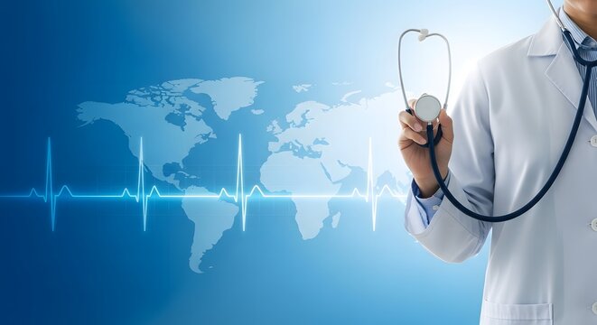 World health day global healthcare professional promoting wellness and medical care worldwide