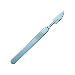 Fototapeta premium Surgical Scalpel Blade Handle Isolated on Black Background