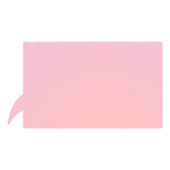 長方形の淡いピンク水彩グラデーションの多形状吹き出しフレーム やわらかいにじみ表現の会話用背景素材集 © moonillust