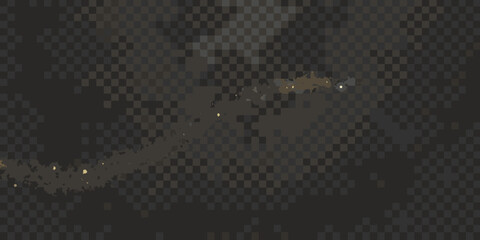 Abstract dark background with a blurred winding light trail and pixelated texture © Sukla