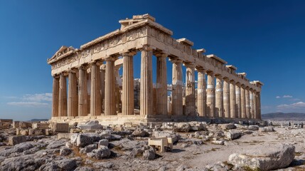 Obraz premium Acropolis Parthenon on a sunny day Athens Greece