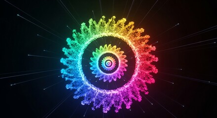 Abstract colorful circular design