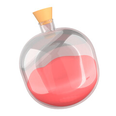 Health Potion Bottle 3D Illustration