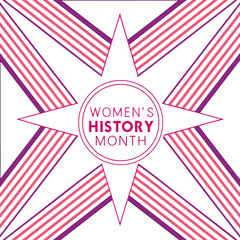 Obraz premium A creative Women's History Month design with star and stripes