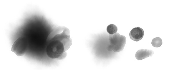 しぶき背景素材、手書き、墨で描いた桜のような抽象的な模様	