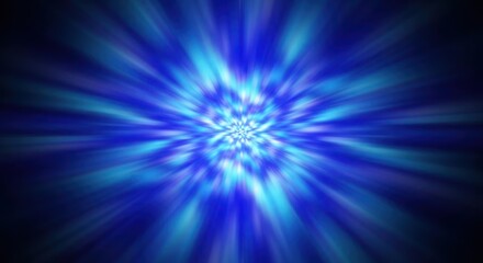 Obraz premium Vibrant Blue Light Explosion in Darkness.