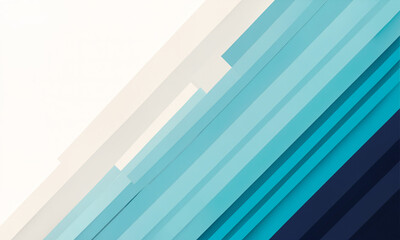 layered abstract background with diagonal bands of teal and navy blue against a bright white space