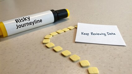 Obraz premium Engaging Risk Management Concept with Sticky Notes and Marker for Data Review and Analysis Tasks