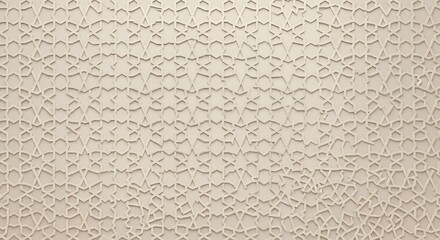 Elegant light beige background featuring a seamless Islamic geometric pattern with subtle embossed textures perfect for decorative wallpapers and traditional Arabian themed designs