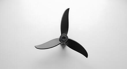 Fototapeta premium Modern industrial turbine propeller with three blades