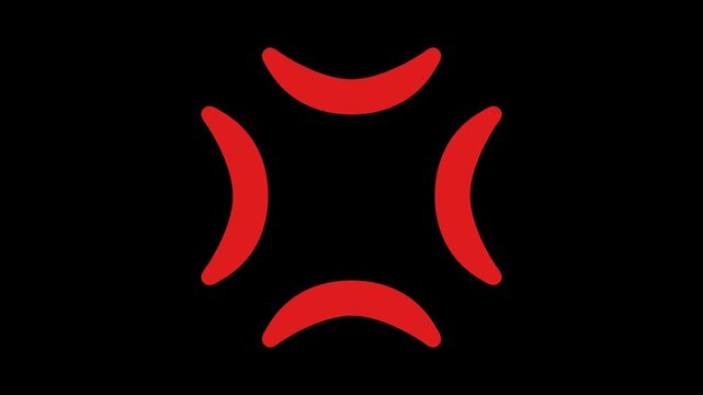 Animated Emoji Elements Shaking red anger symbol