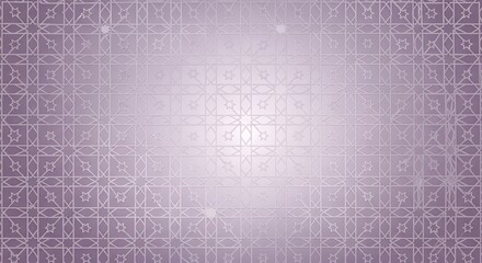Soft lavender geometric seamless pattern background with traditional Islamic star motif perfect for elegant wallpapers Arabian inspired designs and festive occasions