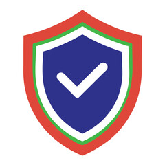 shield check icon on white background