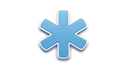 Fototapeta premium 3D Blue Star of Life Icon