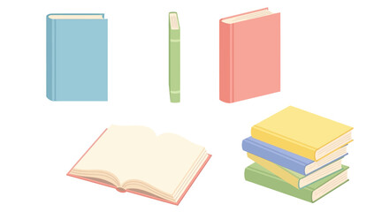 Collection of Books and Stationery Items.