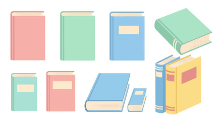 Colorful Books and Booklets Illustration.