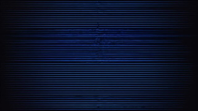 Dynamic blue horizontal lines animate across a dark screen, creating an abstract, glitch-like digital background visual effect, ideal for tech