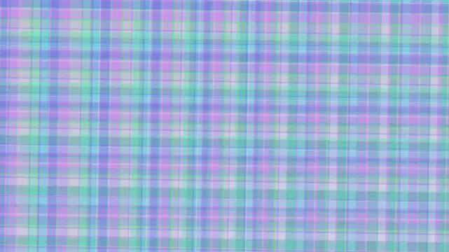 Vibrant plaid pattern with purple, blue, and green hues on a fabric texture